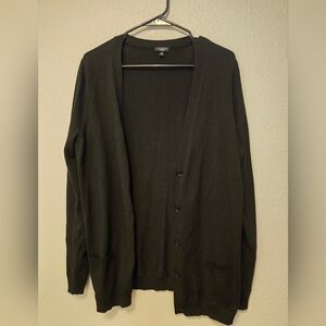 Talbots Black Button Up Cardigan XL